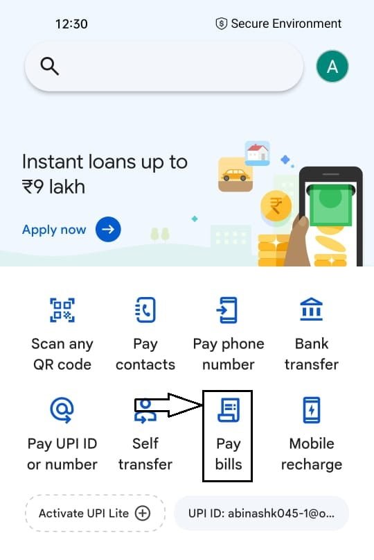 Google Pay Bills