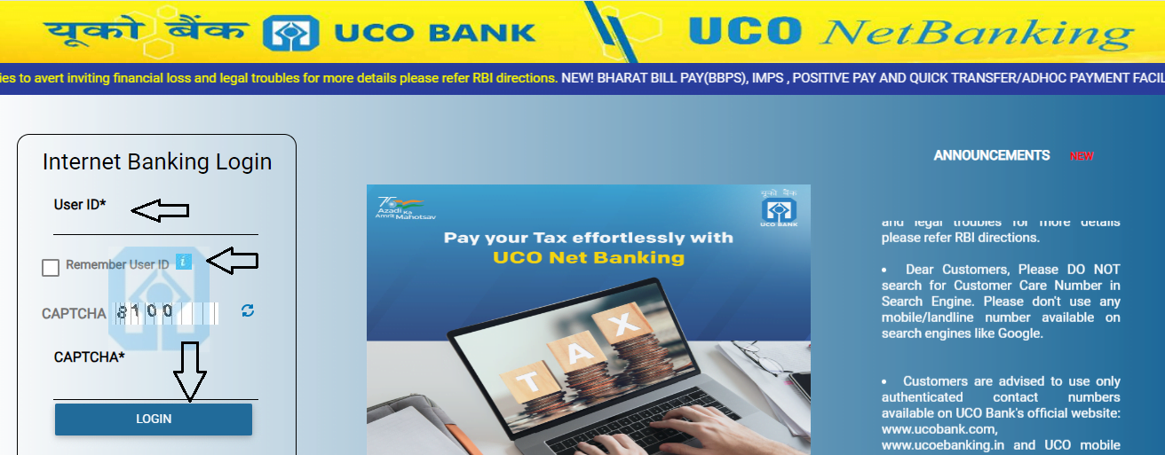 UCO Bank Link Aadhar