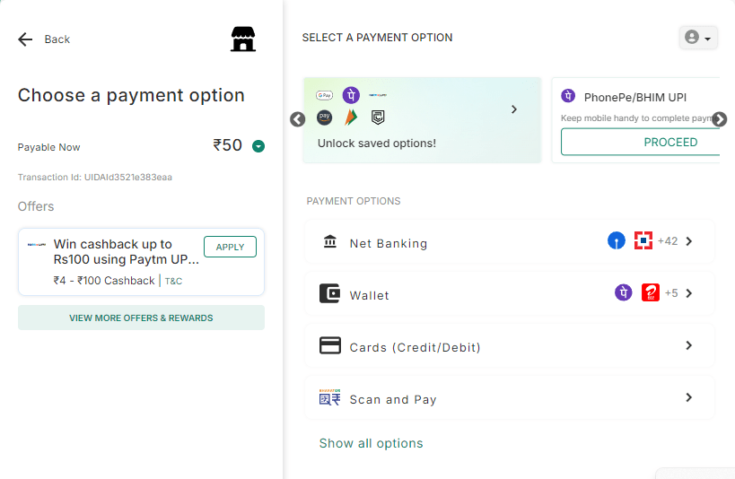 Aadhar Address Change Fees