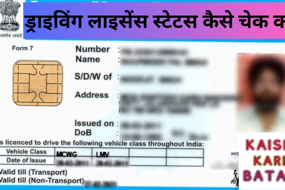 Driving License Status Online