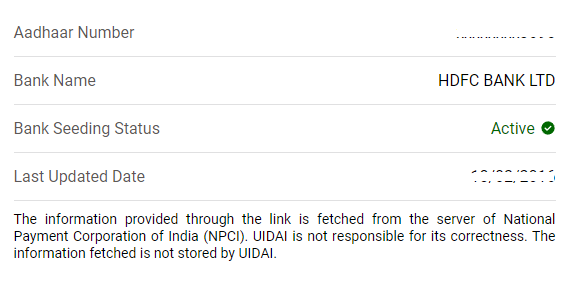 Aadhaar Se Bank Details Check