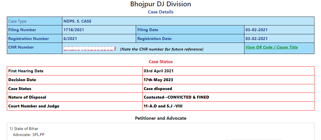 Court Case Status Check