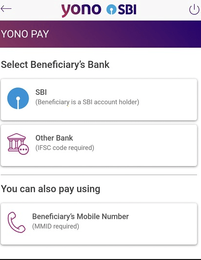 SBI YONO Money transfer