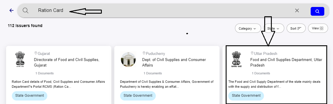 Digilocker Uttar Pradesh Ration Card Download kare