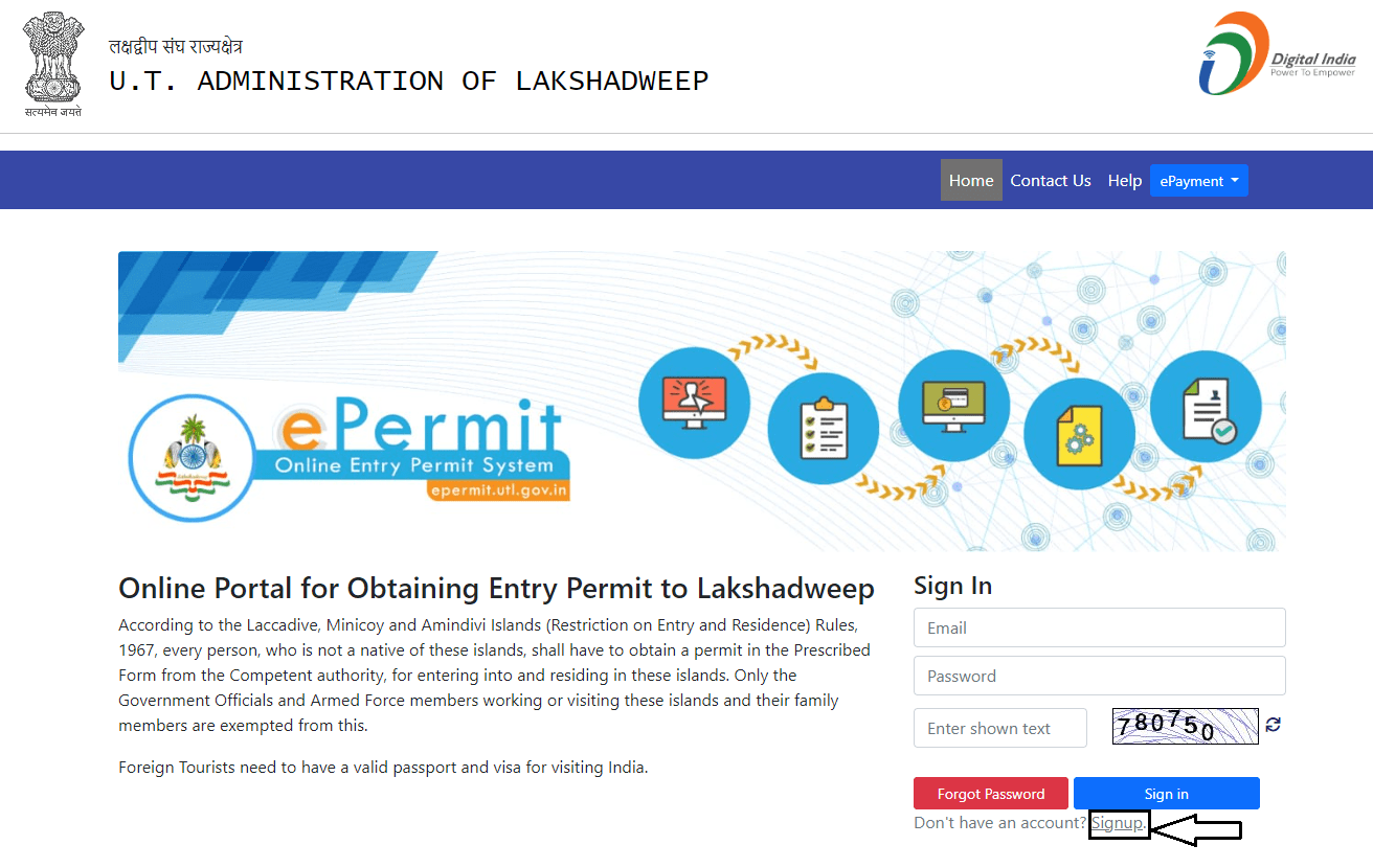 Lakshadweep permit