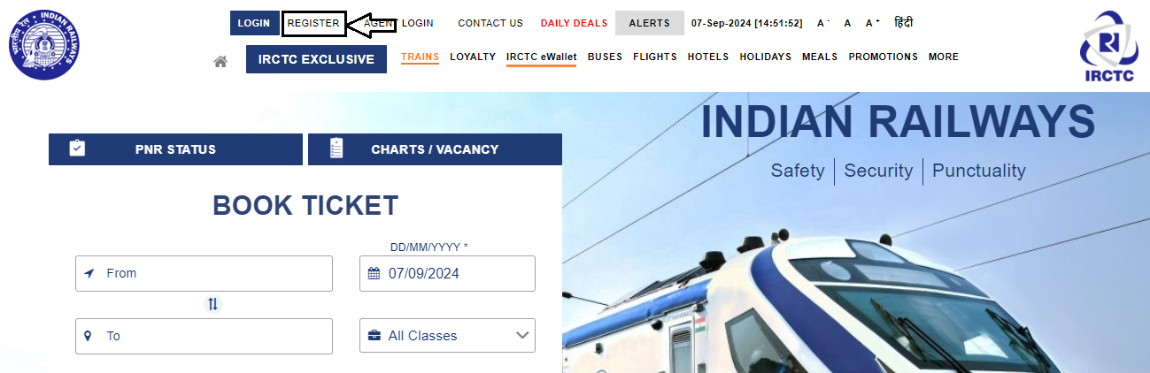 IRCTC Account Link Aadhaar