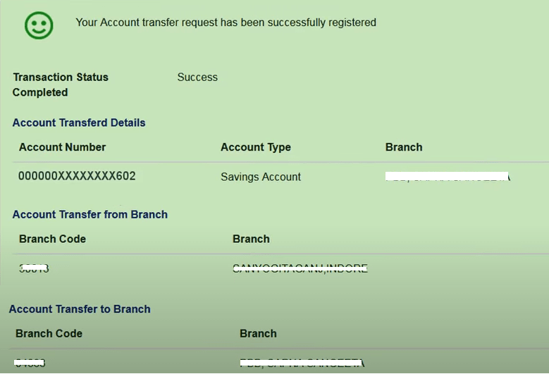 State Bank Transfer Account 