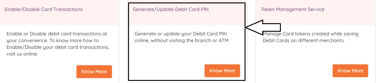 AU Bank Debit Card Pin Generation
