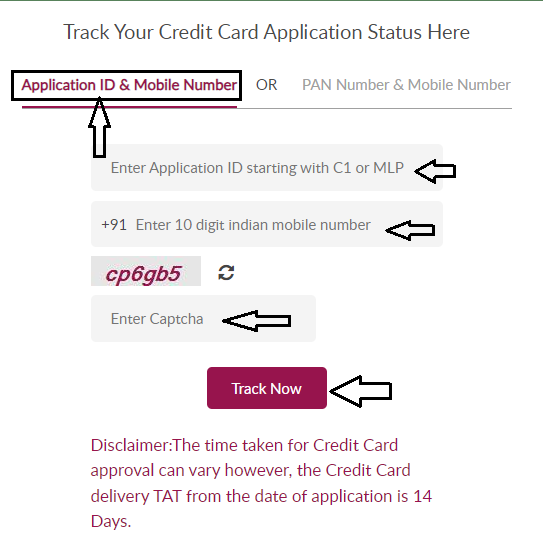 Axis Bank Credit Card Status