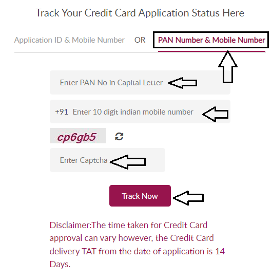 Axis Bank Credit Card Status Online