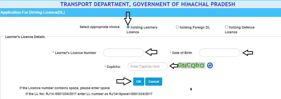 Registration Driving Licence 