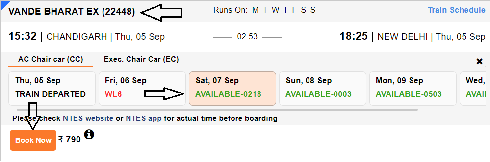 Vande Bharat Train Ticket Booking Online