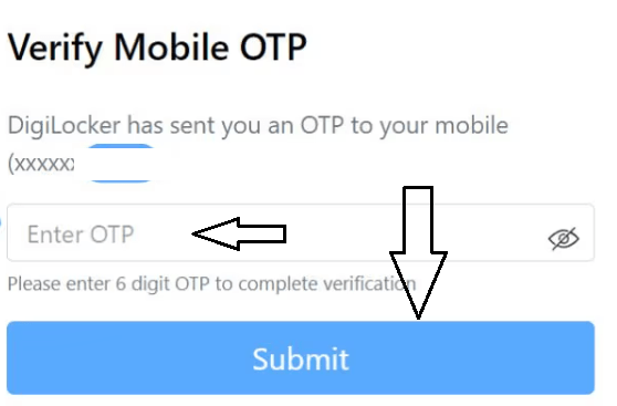 Digilocker OTP Mobile