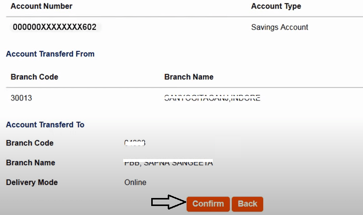 State Bank Account Transfer 