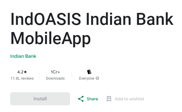 IndOASIS Indian Bank MobileApp