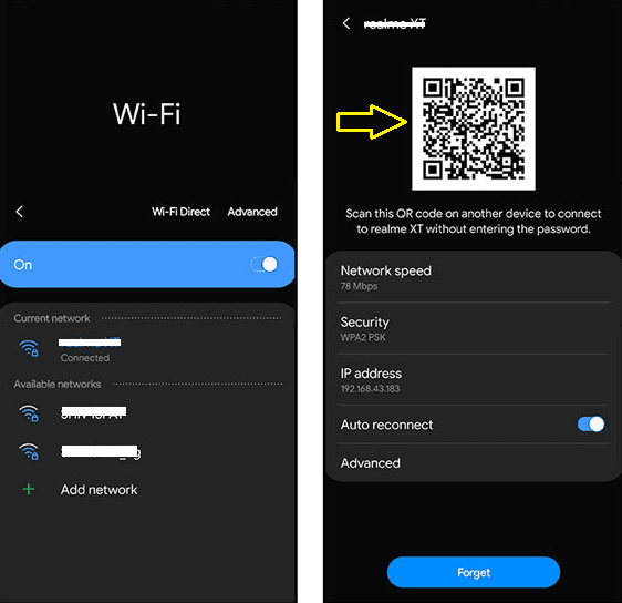 QR Code WIFI Password 