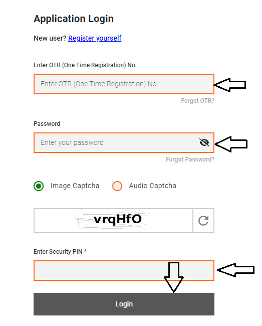 Scholarship Form login